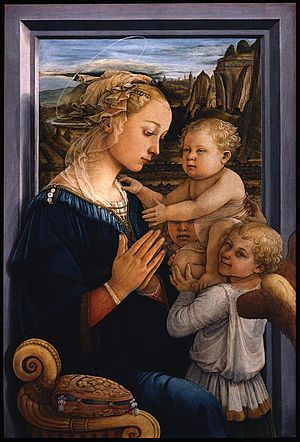 Fra Filippo Lippi Painting- Madonna and Child with Angels