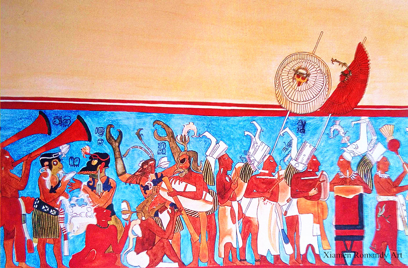 Mayan Procession Scene