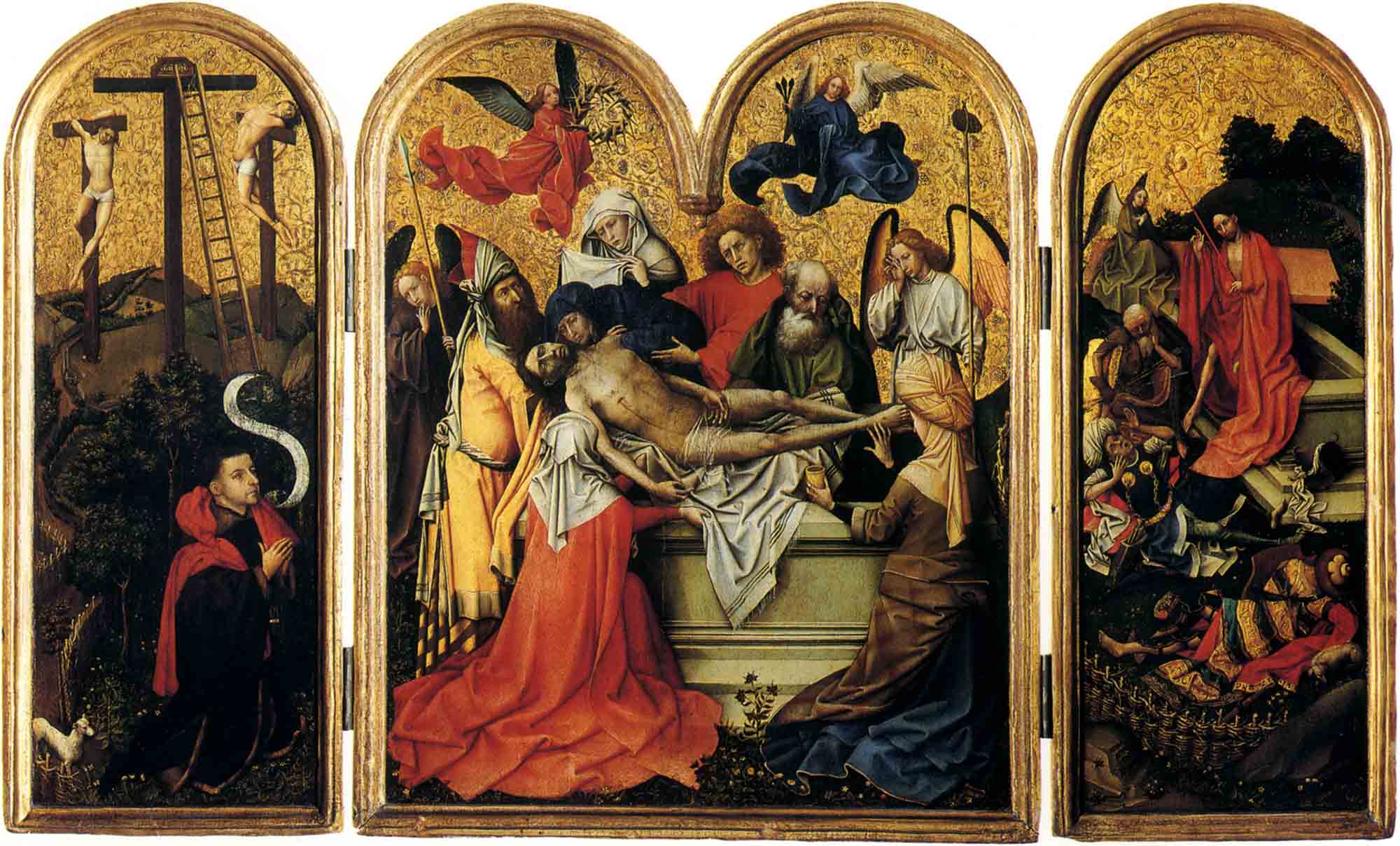 Entombment Triptych Campin