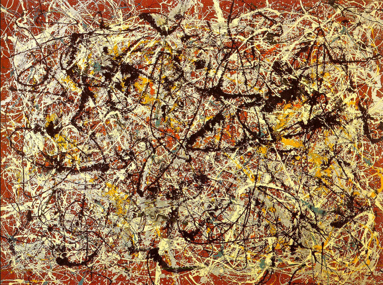 Jackson Pollock Mural On Indian Red Ground