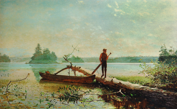 Winslow Homer Painting An Adirondack Lake 