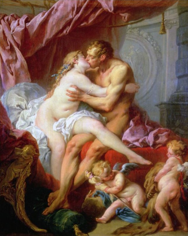 Hercules and Omfala -Oil Painting Francois Boucher