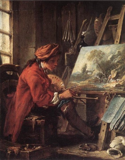 "The Painter in his Studio" Francois Boucher 