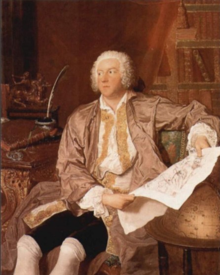 "Portrait of Carl Gustaf Tessin" Francois Boucher