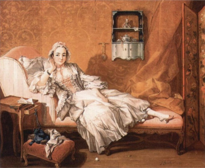 "Portrait of the artist`s wife" Francois Boucher