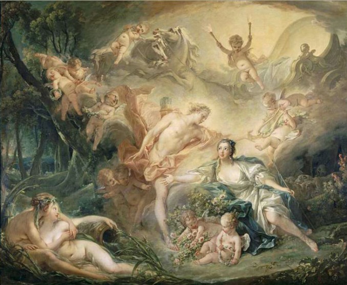 "Jupiter and Callisto" Oil Painting Francois Boucher 