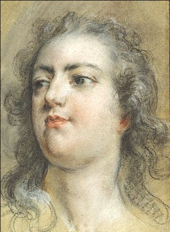 Head of King Louis XV -Portrait Oil Painting Francois Boucher