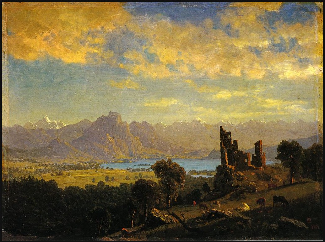 "Scene in the Tyrol" Oil Painting Painted by Albert Bierstadt 