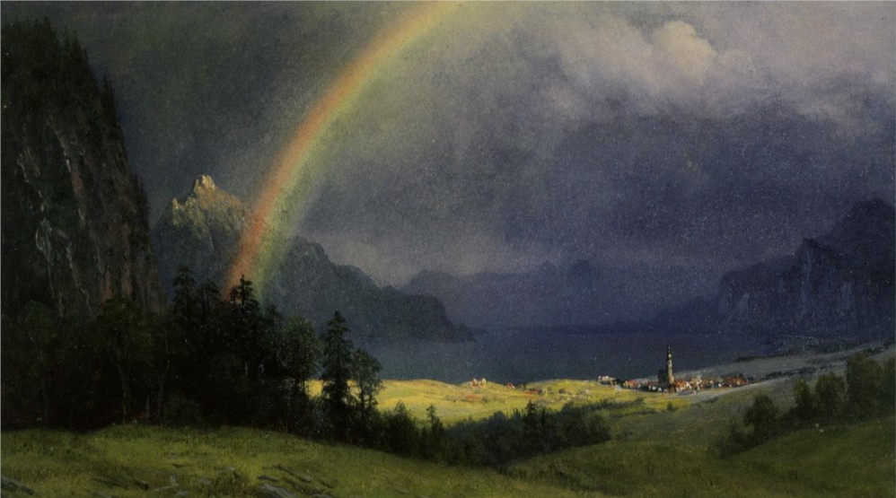 "After The Shower" Oil Painting Albert Bierstadt