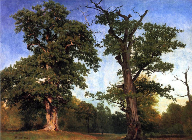 "Pioneers of the Woods" -Oil Painting Albert Bierstadt 