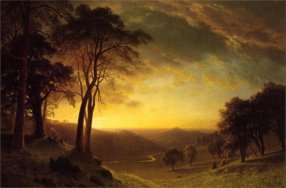 "The Sacramento River Valley" -Oil Painting Albert Bierstadt